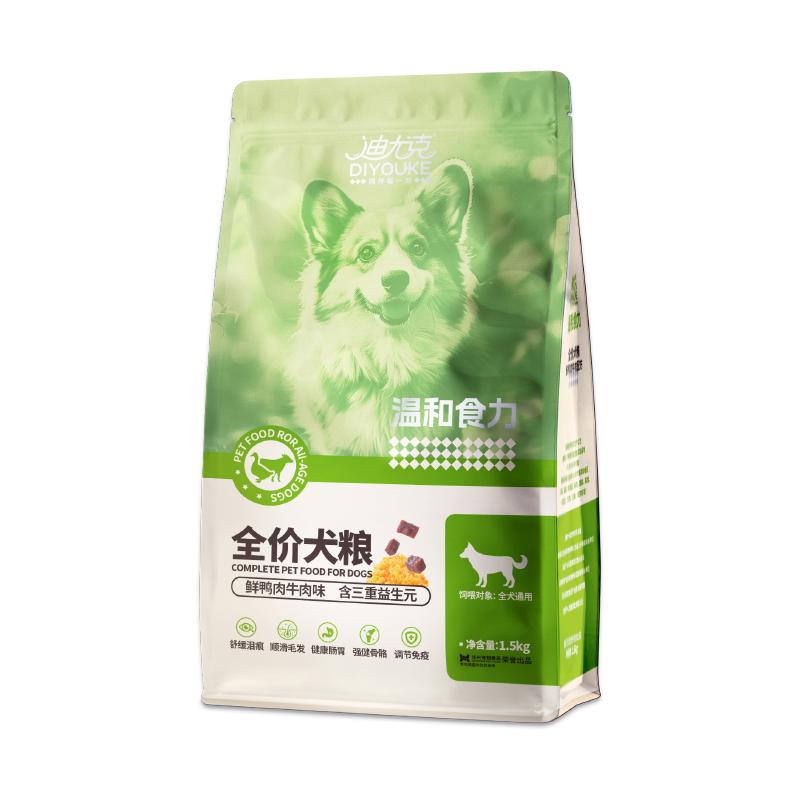 迪尤克狗粮鸭肉梨小型犬幼犬成犬肉松冻干泰迪比熊小狗旗舰店正品