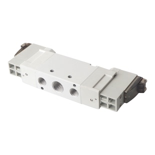 亚德客锂电专用禁铜铁锌三位五通电磁阀B52-5V330C10B200