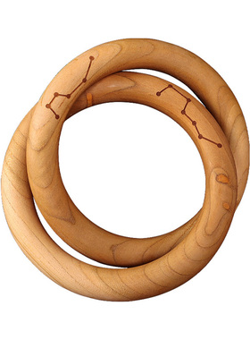 桃木手把件乾坤圈阴阳圈阴阳镯道