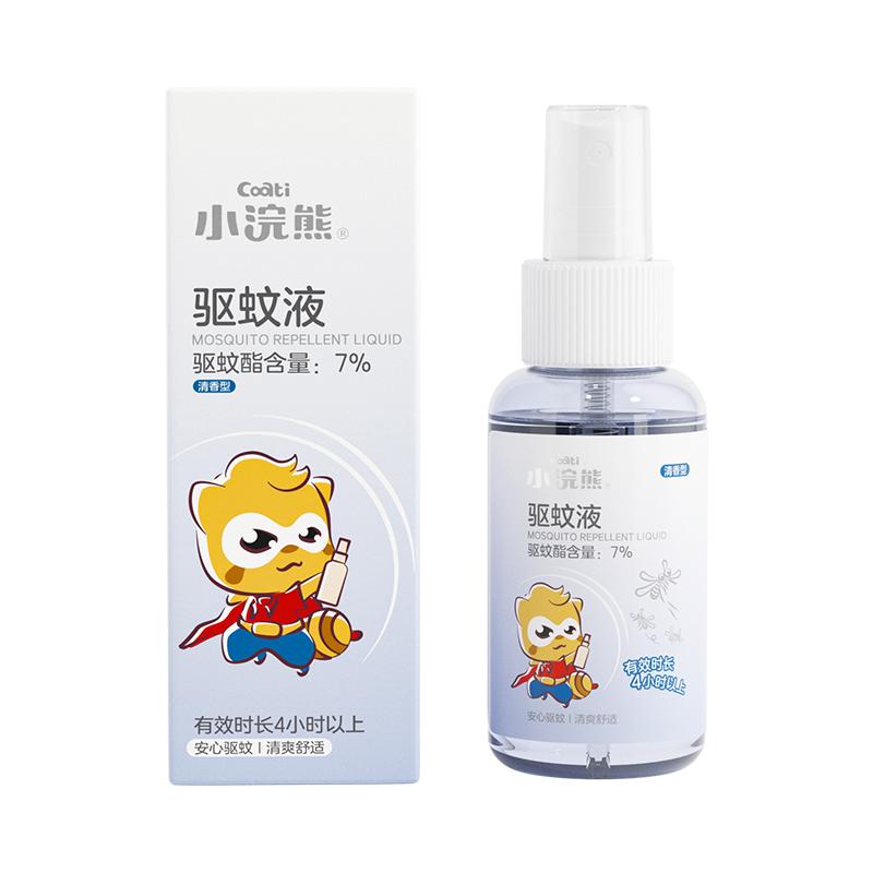 拍2小浣熊驱蚊花露水4*80ml