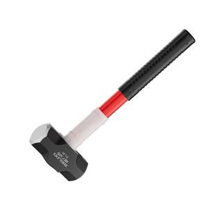 德力西大锤软把拆除工具橡胶柄八磅大锤子工地砸墙神器大号铁锤