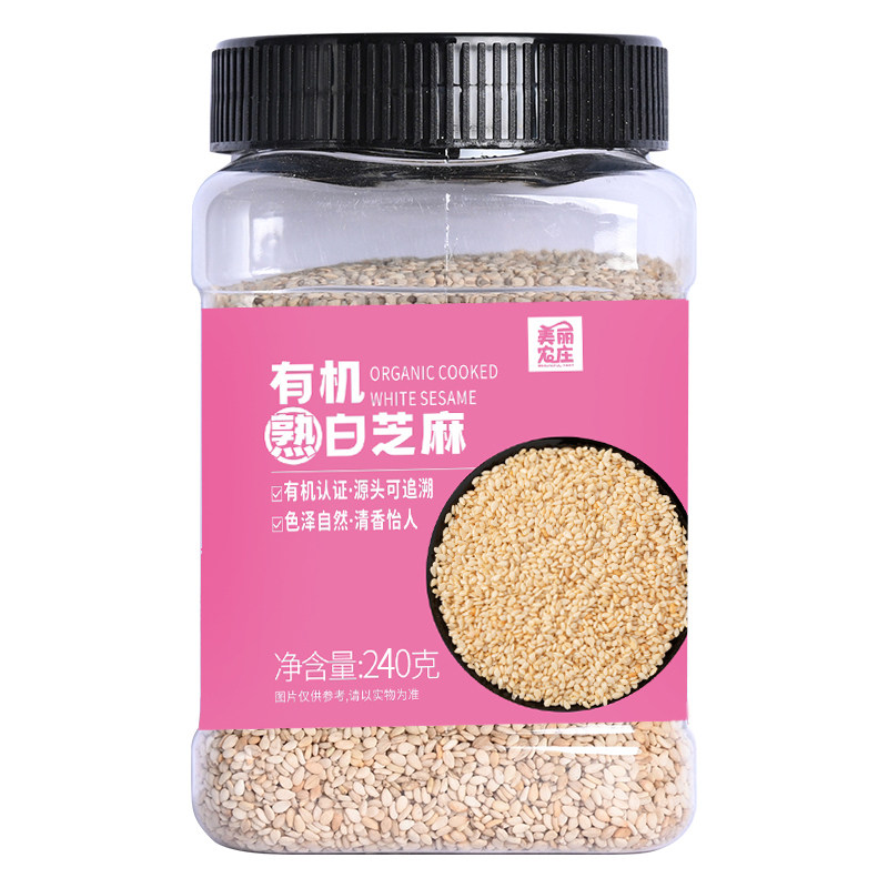 美丽农庄有机熟白芝麻240g