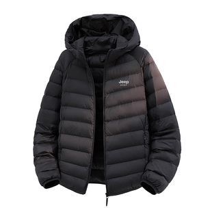 JEEP SPIRIT轻薄排骨羽绒服男款冬季新款防风保暖外套男休闲夹克