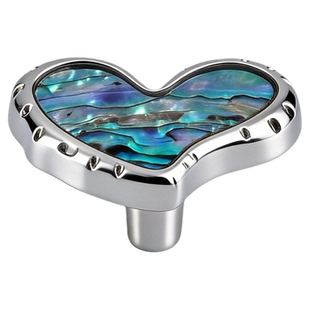 不止铜匠银色黄铜爱心形贝壳拉手抽屉柜门把手高级感设计轻奢装饰