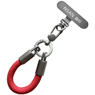 银色手机挂绳短款创意手指吊绳车钥匙扣环小挂饰机壳迷你挂链彩纹编织加粗结实耐用男女款时尚挂指绳新品MINI