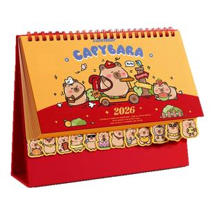 2026年新款台历日历定制马年新年卡通创意迷你记事本活动日程计划表办公室桌面摆件可爱月历倒计时周历万年历