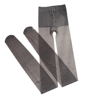 8D超薄复古咖色波点丝袜脚尖加固圆点黑丝爱心提花打底袜A057