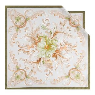 万事利真丝丝巾高级双面印花88cm方巾披肩女生礼物国风套装玉楼春