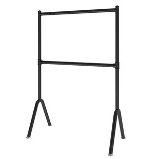 可推拉轮双层衣帽架落地双杆可升降宿舍家用阳台晾衣架晒衣服架子