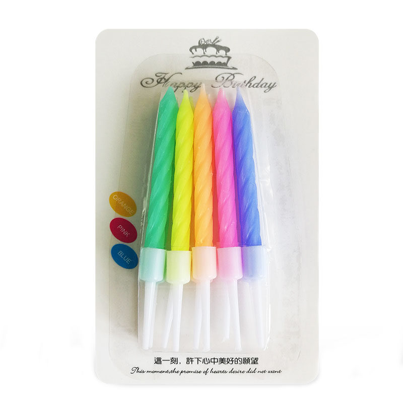螺纹水晶五彩小盒烛生日蛋糕蜡烛