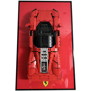 兼容高42143法拉利SP3汽车积木上墙展示相框背景板模型收纳展示框