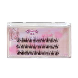 水貂绒懒人三部曲假睫毛凌乱女自然太阳花仿真单簇5D婴儿弯蓬松感