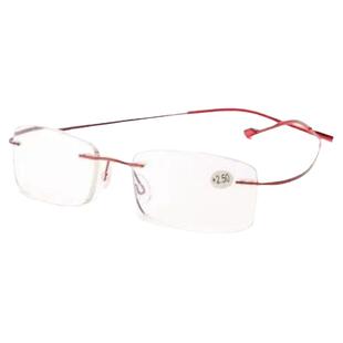 高档超轻无框纯钛男女款时尚老花镜超清树脂镜片切边老花眼睛送礼