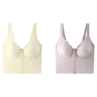 草本初色大胸显小塑性内衣女上托提拉放下垂收副乳舒适透气文胸罩