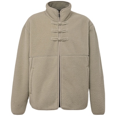 三省六部立领秋冬盘扣摇粒绒外套