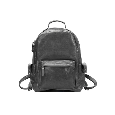 HALFWORK头层牛皮大容量双肩包