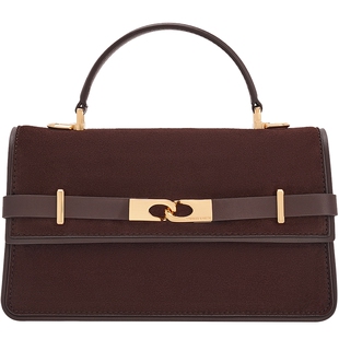 CHARLES&KEITH25秋新款CK2-50782678-1腰带绒面手提小方包凯莉包