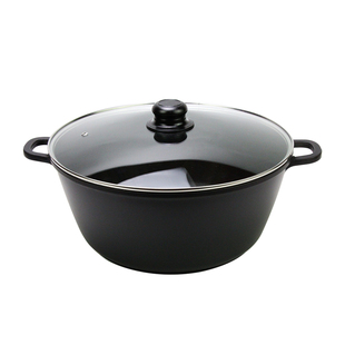 德国不粘汤锅铝锅熬阿胶糕专用不粘锅32cm复底商用锅电磁炉通用