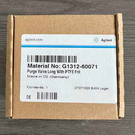 议价安捷伦放空阀 G1312-60071带 PTFE 滤芯，600 bar，安捷伦排