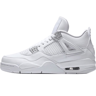 AJ4白猫纯白银篮球鞋