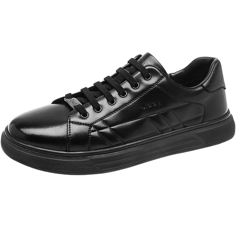 jeep皮鞋真皮商务休闲鞋男士板鞋