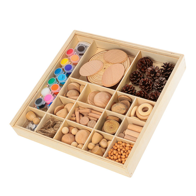 儿童DIY手工材料包美术涂鸦幼儿园DIY创意制作马赛克木制亲子互动