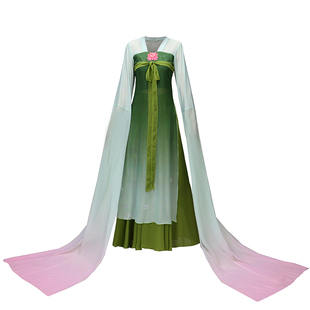 古典水袖舞蹈服女成人飘逸大摆裙演出服采薇舞踏春行舞台装中国风