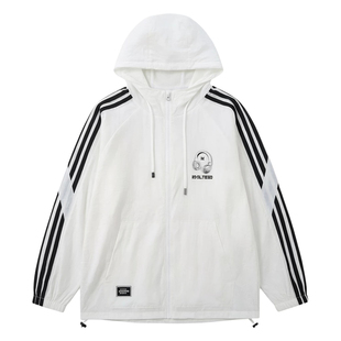 夏季薄款防晒衣服男孩青少年大童初中学生透气连帽外套男装士潮流