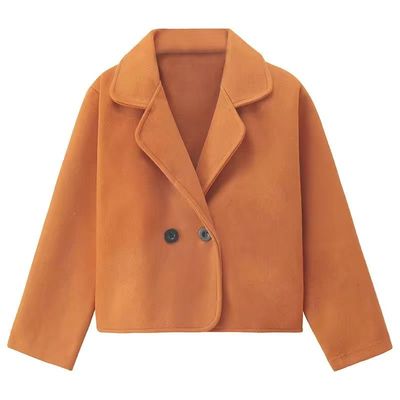 短款毛呢西装显瘦外套