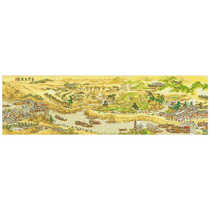 2026新款古绢布印花十字绣中式古典客厅山水风景画康熙南大格满绣