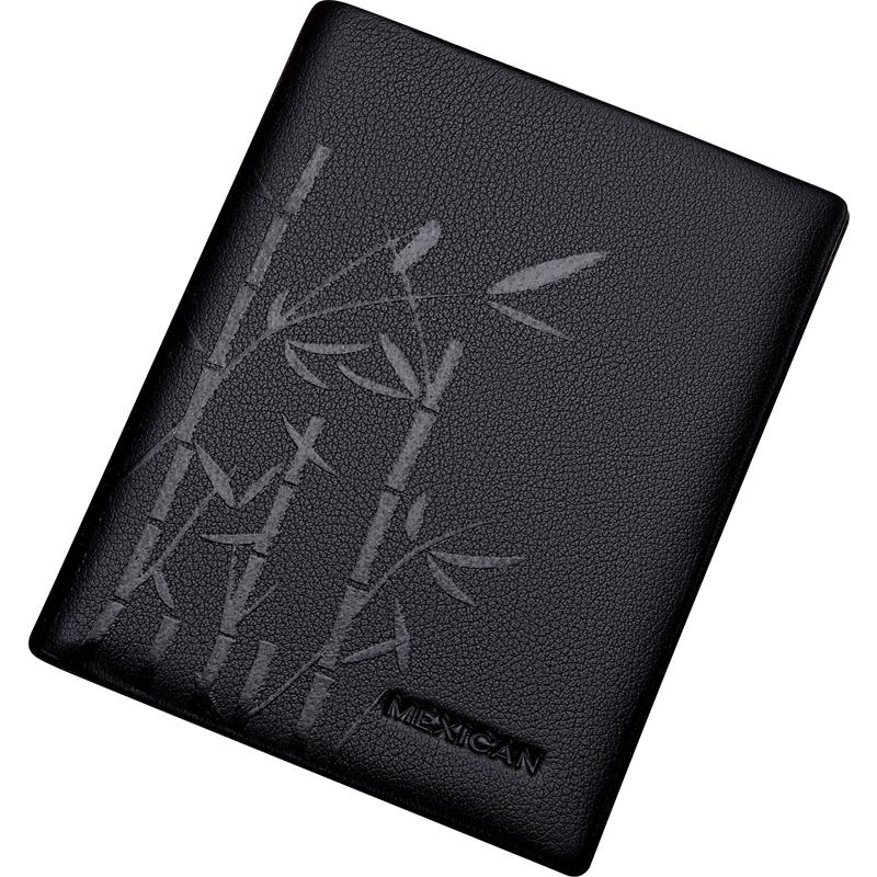 稻草人钱包男士短款2025新款牛皮年轻人高档钱夹简约休闲真皮青年