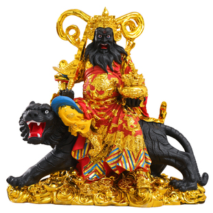 新款武财神赵公明骑虎赵元帅赵玄朗神像树脂佛像12寸16寸1.6米