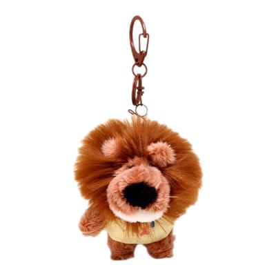 Jinnew原创丑萌可爱小狮子毛绒公仔书包包挂件车钥匙扣背包挂饰女