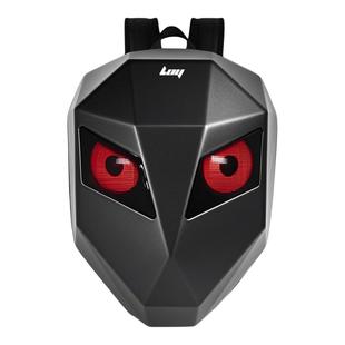 LOY钢铁侠头盔包硬壳异形智能蓝牙链接发光骑行背包创意男生礼物