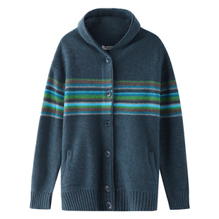 日神高端加厚羊绒开衫女长款秋冬连帽针织衫保暖大码慵懒毛衣外套