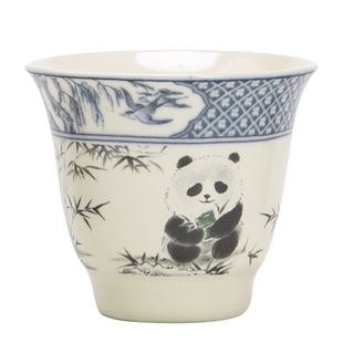 中式复古提出品茗杯家用小巧精致功夫茶具器型端庄儒雅内敛喝茶杯