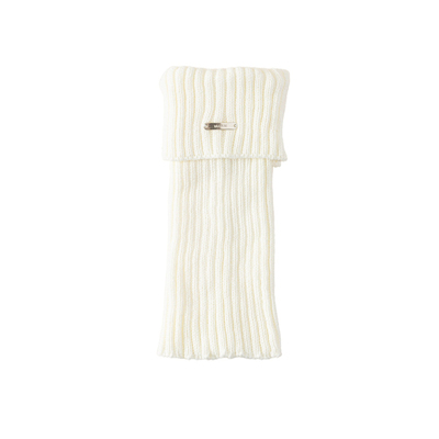 腿套女冬季加厚保暖白色针织袜套