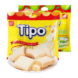 Tipo越南进口面包干饼干原味+椰子味270g*2袋零食大礼包送礼年货