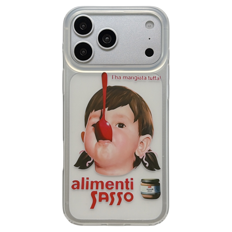 jze 美式小众时髦英文女孩插画适用苹果17ProMax手机壳透明iphone16pro新款17女款15pro创意14全包防摔手机套