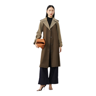 Vero Moda奥莱风衣外套女秋季清仓翻领H版型收腰简约气质通勤流行