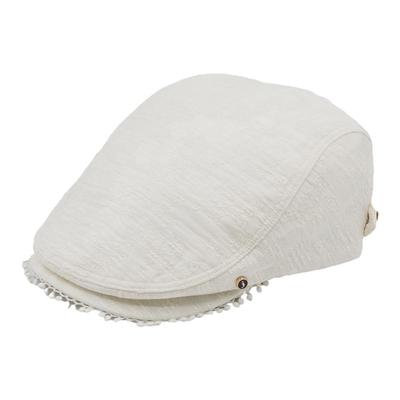 JOJOKUR 25SS夏季新品 白色睫毛鸭舌帽复古气质防晒鸭嘴前进帽子