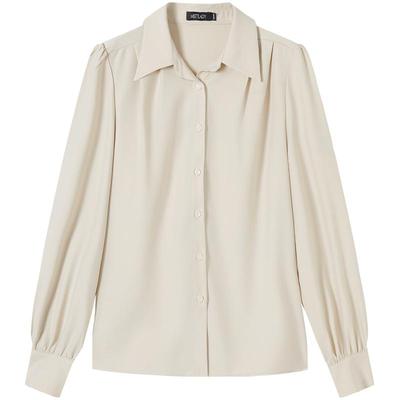 法式气质简约通勤百搭长袖衬衫女