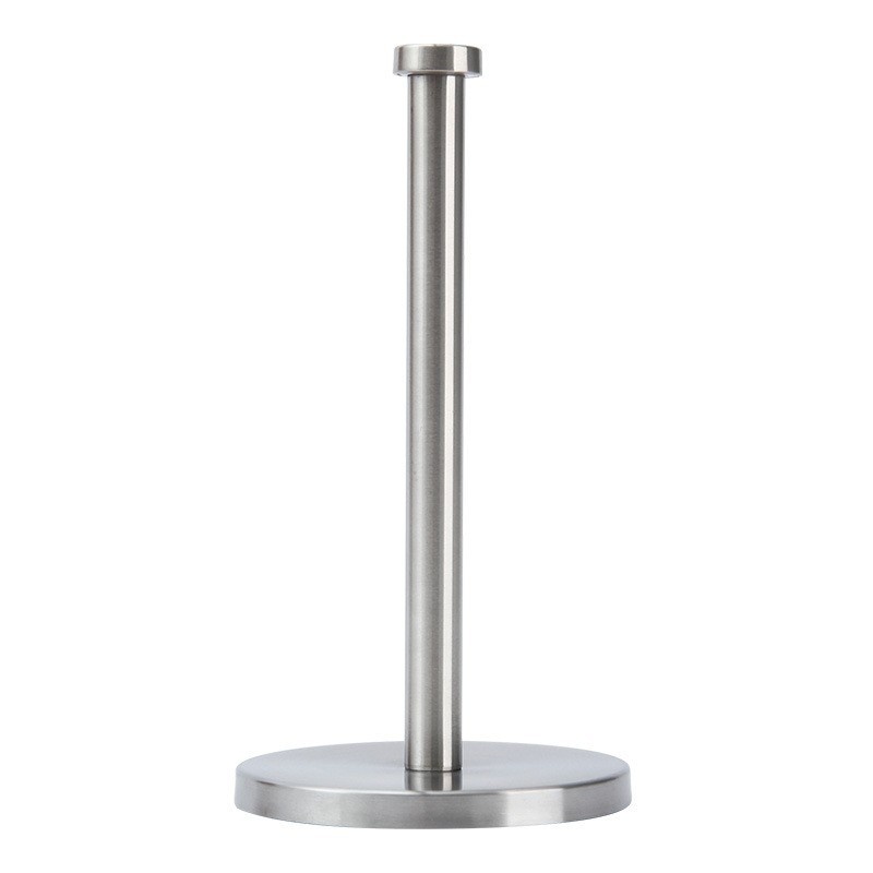 不锈钢平头款纸巾架厨房立式纸巾架桌面置物架免打孔立式卷纸架