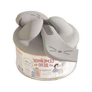 猫头勺子开罐器保鲜盒盖子宠物猫咪头封口盖猫罐头密封盖罐头勺