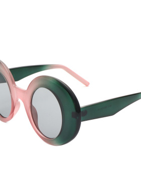 kammpt韩版时尚圆形太阳眼镜