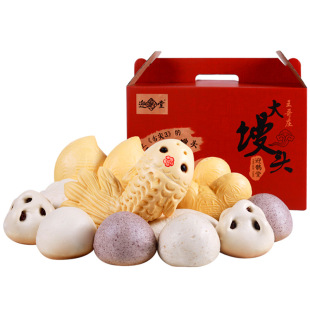正宗王哥庄馒头旗舰店手工山东大馒头春节礼包面食礼盒花饽饽花馍