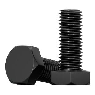 国标黑色304不锈钢外六角螺丝 镀黑锌发黑螺栓M3M4M5M6M8M10M12mm
