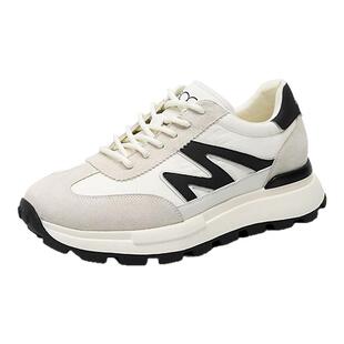 高哥内增高男鞋2025冬季新款隐形运动休闲鞋男复古厚底德训鞋7cm