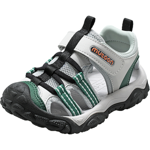 牧童儿童凉鞋男童2026夏季新款户外运动涉水鞋透气网面女童沙滩鞋