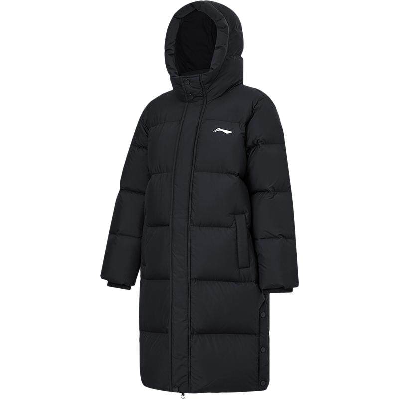 李宁童装长款羽绒服2025年新款冬季男童中大童加厚外套连帽长羽绒